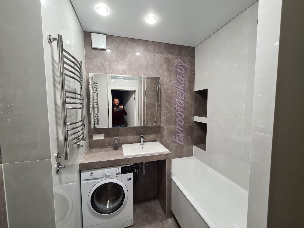Ремонт санузла под ключ, дизайнерский ремонт ванной комнаты Минск от А до Я.