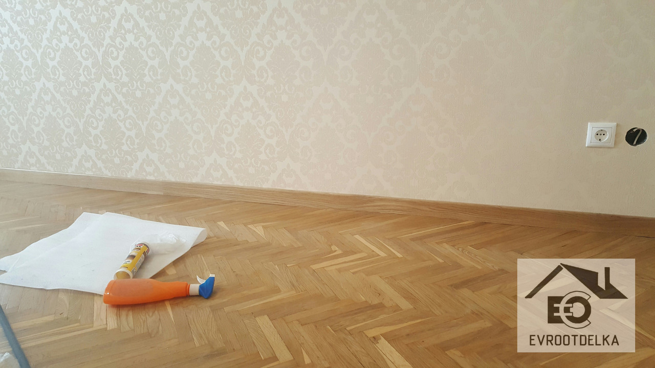 Установка деревянного или шпанированого плинтуса из мдф (дсп) Ремонт квартиры и дизайн интерьера в Минске! Бесплатный выезд на замер и расчет точной сметы. 