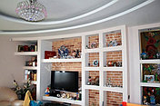 Полки и потолки из гипсокартона с окраской и светодиодной подсветкой, работа, фото 2